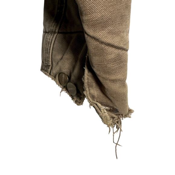 Vintage Carhartt Barn Chore Work Jacket Mens Large Chestnut Brown Trashed C02CHT - Picture 13 of 15